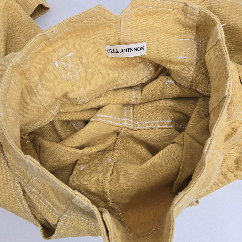 Ulla Johnson Jeans Lou Mustard Button Fly Flare - Picture 13 of 16